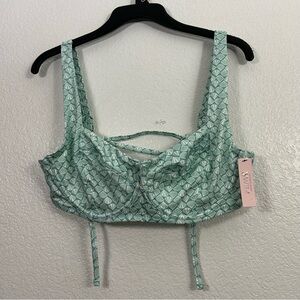 Victoria's Secret VS Swim 38D Underwire Shell Unlined Bralette Bikini Top